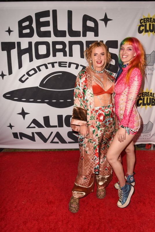 BELLA and DANI THORNE Hosts Aalien Invasion Themed Party in Coachella Valley 04/15/2022