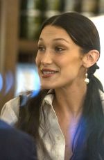 BELLA HADID and Marc Kalman at a Romantic Dinner at Dal Bolognese Restaurant in Rome 04/01/2022