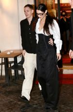 BELLA HADID and Marc Kalman at a Romantic Dinner at Dal Bolognese Restaurant in Rome 04/01/2022