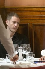 BELLA HADID and Marc Kalman at a Romantic Dinner at Dal Bolognese Restaurant in Rome 04/01/2022