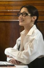 BELLA HADID and Marc Kalman at a Romantic Dinner at Dal Bolognese Restaurant in Rome 04/01/2022