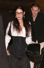 BELLA HADID and Marc Kalman at a Romantic Dinner at Dal Bolognese Restaurant in Rome 04/01/2022