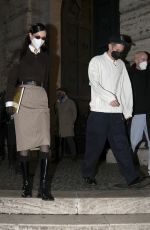 BELLA HADID and Marc Kalman Night Out in Rome 04/01/2022