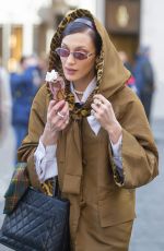 BELLA HADID and Marc Kalman Out Shopping in Rome 04/01/2022