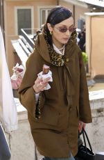 BELLA HADID and Marc Kalman Out Shopping in Rome 04/01/2022