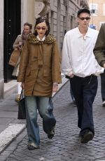 BELLA HADID and Marc Kalman Out Shopping in Rome 04/01/2022