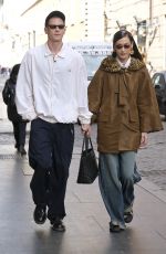 BELLA HADID and Marc Kalman Out Shopping in Rome 04/01/2022