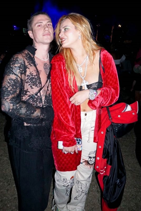BELLA THORNE and Benjamin Mascolo at Neon Festival at Coachella in Indio 04/16/2022