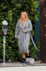 BELLA THORNE Arrivesa on a Movie Set in Los Angeles 04/19/2022