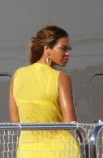 BEYONCE in a Yellow Bikini at a Yacht in Monaco 05/15/2007