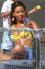 BEYONCE in a Yellow Bikini at a Yacht in Monaco 05/15/2007