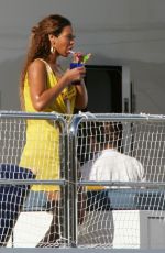 BEYONCE in a Yellow Bikini at a Yacht in Monaco 05/15/2007