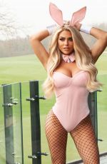 BIANCA GASCOIGNE as a Pink Bunny at Easter Themed Photoshoot 04/12/2022
