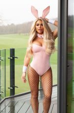 BIANCA GASCOIGNE as a Pink Bunny at Easter Themed Photoshoot 04/12/2022
