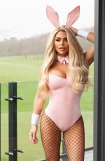 BIANCA GASCOIGNE as a Pink Bunny at Easter Themed Photoshoot 04/12/2022
