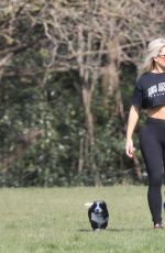 BIANCA GASCOIGNE Out with Her Dog in Essex 04/24/2022