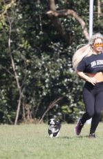 BIANCA GASCOIGNE Out with Her Dog in Essex 04/24/2022