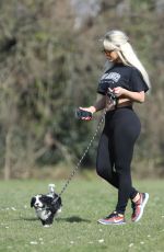 BIANCA GASCOIGNE Out with Her Dog in Essex 04/24/2022