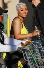 BLAC CHYNA on the Set of The Real Blac Chyna Shopping with Her Mom in Woodland Hills 04/13/2022