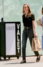 BRIE LARSON Shopping for Organic Groceries at Erewhon in Los Angeles 04/26/2022
