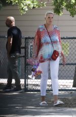 BRIGITTE NIELSEN and Mattia Dessi at a Park in Los Angeles 04/10/2022