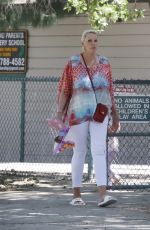 BRIGITTE NIELSEN and Mattia Dessi at a Park in Los Angeles 04/10/2022