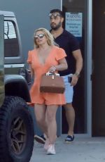 BRITNEY SPEARS and Sam Asghari Arrives at LAX Airport in Los Angeles 04/08/2022