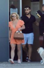 BRITNEY SPEARS and Sam Asghari Arrives at LAX Airport in Los Angeles 04/08/2022