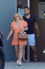 BRITNEY SPEARS and Sam Asghari Arrives at LAX Airport in Los Angeles 04/08/2022