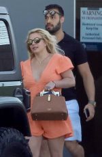 BRITNEY SPEARS and Sam Asghari Arrives at LAX Airport in Los Angeles 04/08/2022