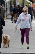 BUSY PHILIPPS Out with Her Dog in New York 04/25/2022
