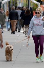 BUSY PHILIPPS Out with Her Dog in New York 04/25/2022
