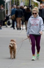 BUSY PHILIPPS Out with Her Dog in New York 04/25/2022