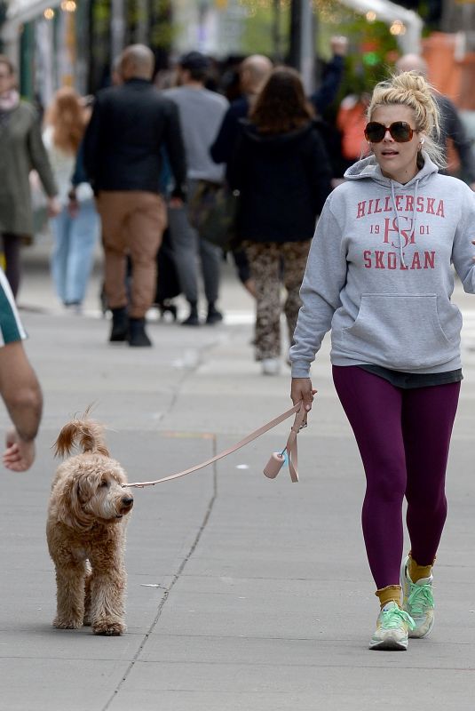 BUSY PHILIPPS Out with Her Dog in New York 04/25/2022