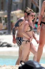 CANDICE BROWN in Bikini at a Beach in Cancun 04/10/2022