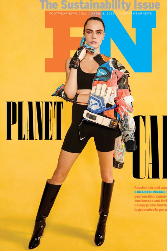 CARA DELEVINGNE for Footwear News – The Sustainability Issue, April 2022