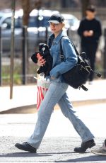 CAREY MULLIGAN in Double Denim Out in New York 04/01/2022