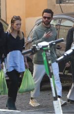 CAROLINA CRSCENTINI and Francesco Motta Out in Rome 04/25/2022
