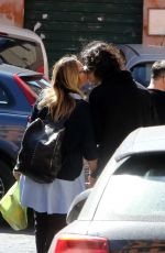 CAROLINA CRSCENTINI and Francesco Motta Out in Rome 04/25/2022
