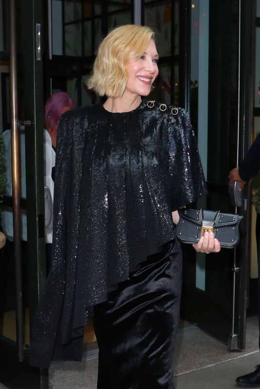 CATE BLANCHETT Leaves Her Hotel in New York 04/25/2022