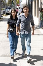 CAYLEE COWAN and Casey Affleck Out on Rodeo Drive in Beverly Hills 04/26/2022