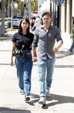 CAYLEE COWAN and Casey Affleck Out on Rodeo Drive in Beverly Hills 04/26/2022