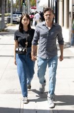CAYLEE COWAN and Casey Affleck Out on Rodeo Drive in Beverly Hills 04/26/2022