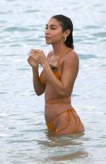CHANTEL JEFFRIES in Bikini at a Beach in Miami 04/08/2022