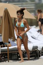 CHANTEL JEFFRIES in Binini in Miami Beach 04/08/2022