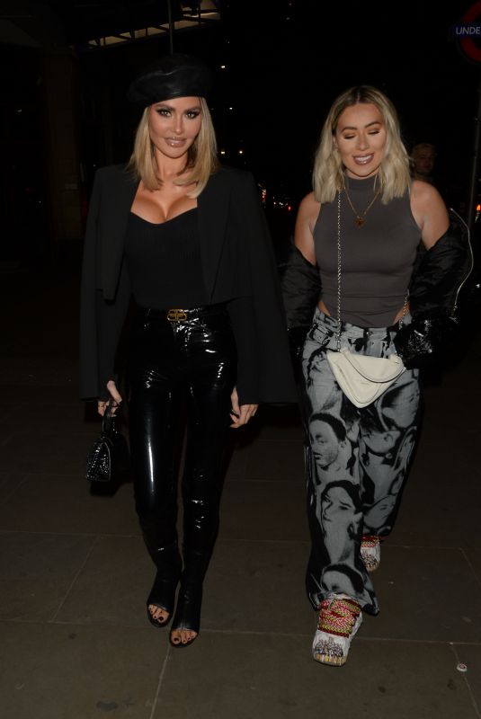 CHLOE and DEMI SIMS Night Out in London 04/10/2022
