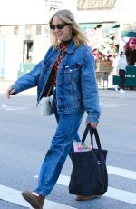 CHLOE SEVIGNY in Double Denim Out in New York 04/22/2022
