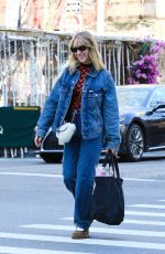 CHLOE SEVIGNY in Double Denim Out in New York 04/22/2022