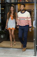CHRISSY TEIGEN and John Legend Leaves Their Hotel in New York 04/25/2022