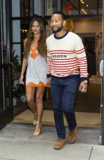 CHRISSY TEIGEN and John Legend Leaves Their Hotel in New York 04/25/2022